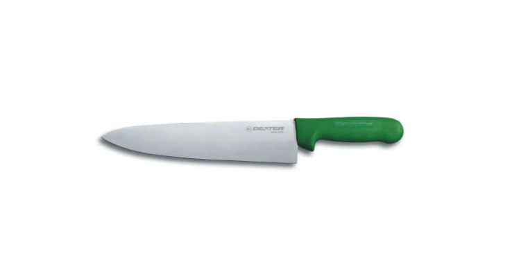Dexter Russell S145-10G-PCP SANI-SAFE® 10" Chef's Knife w/ Polypropylene Green Handle, Carbon Steel - 6ea/Case