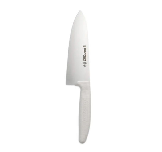 Dexter Russell S145-6PCP SANI-SAFE® 6" Chef's Knife w/ Polypropylene White Handle, Carbon Steel - 6ea/Case