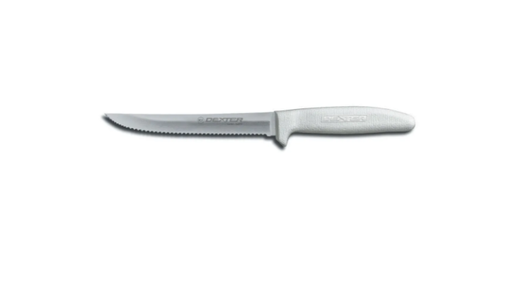 Dexter Russell S156SC-PCP SANI-SAFE® 6" Utility Slicer w/ Polypropylene White Handle, Carbon Steel - 6ea/Case