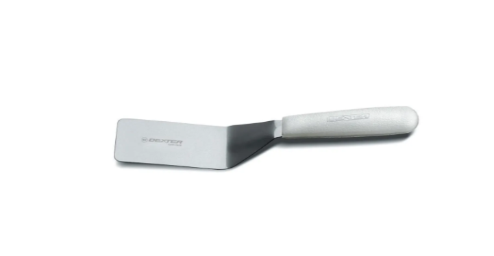 Dexter Russell S172 SANI-SAFE® 4"x2" Server & Turner w/ Polypropylene White Handle, Stainless Steel - 12ea/Case