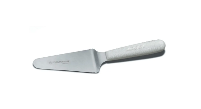 Dexter Russell S174PCP SANI-SAFE® 4 1/2" x 2 1/4" Pie Knife w/ Polypropylene White Handle, Stainless Steel - 6ea/Case