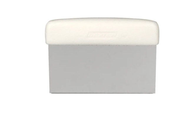 Dexter Russell S196 SANI-SAFE® 6"x3" Dough Cutter w/ Polypropylene White Handle, Stainless Steel - 12ea/Case