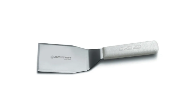 Dexter Russell S285-3PCP SANI-SAFE® 4"x3" Hamburger Turner w/ Polypropylene White Handle, Stainless Steel - 6ea/Case