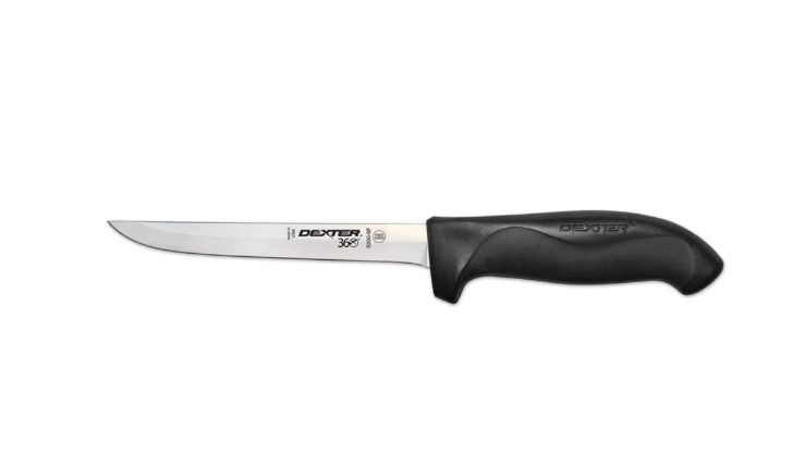 Dexter Russell S360-6F-PCP 6" Stamped Boning Knife w/ Straight Edge, Carbon Steel - 6ea/Case