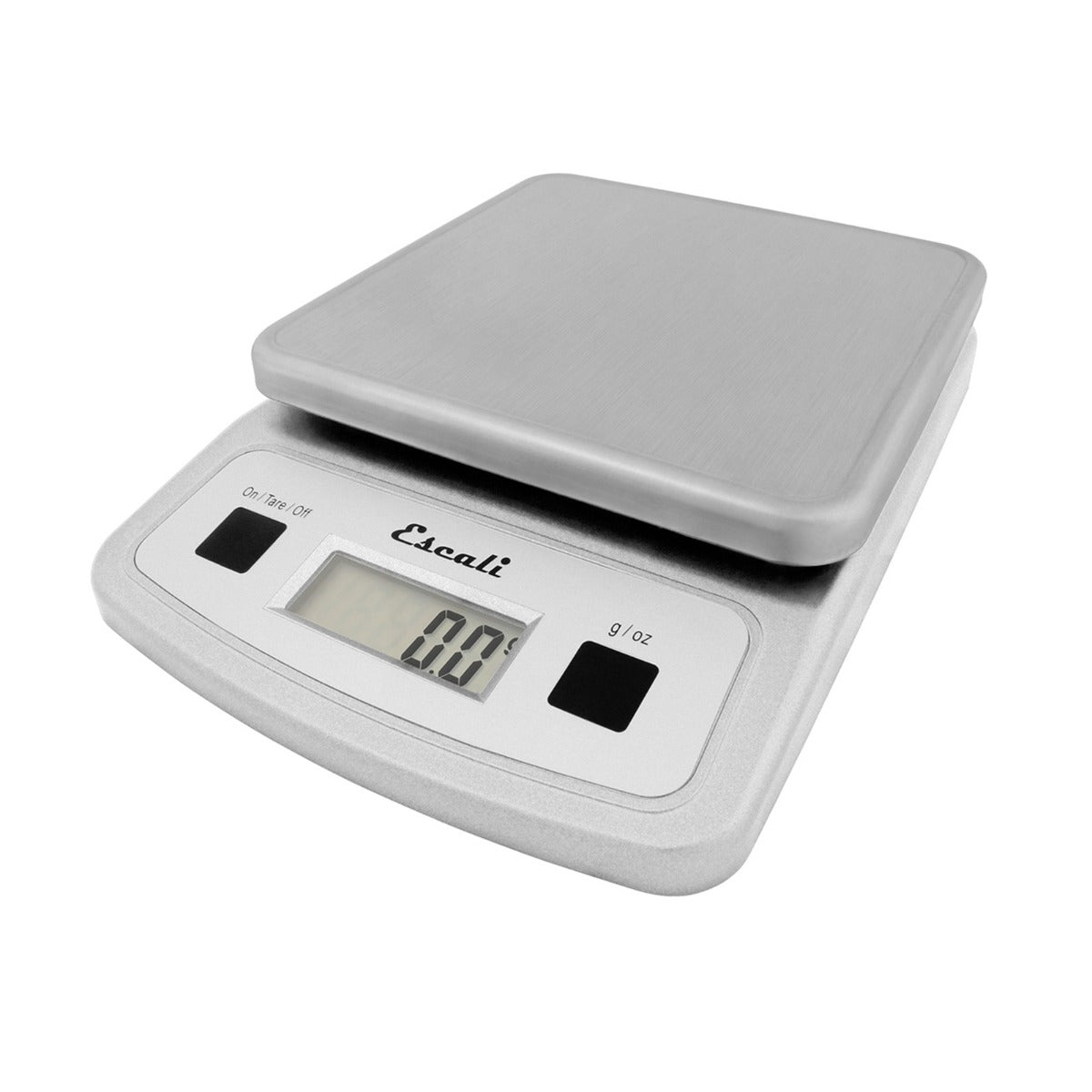 San Jamar SCDG13LP Escali Supernova Square Portion Control Digital Scale with Removable SS Platform - 5 3/4" x 8 1/4" - 13 lb./Capacity