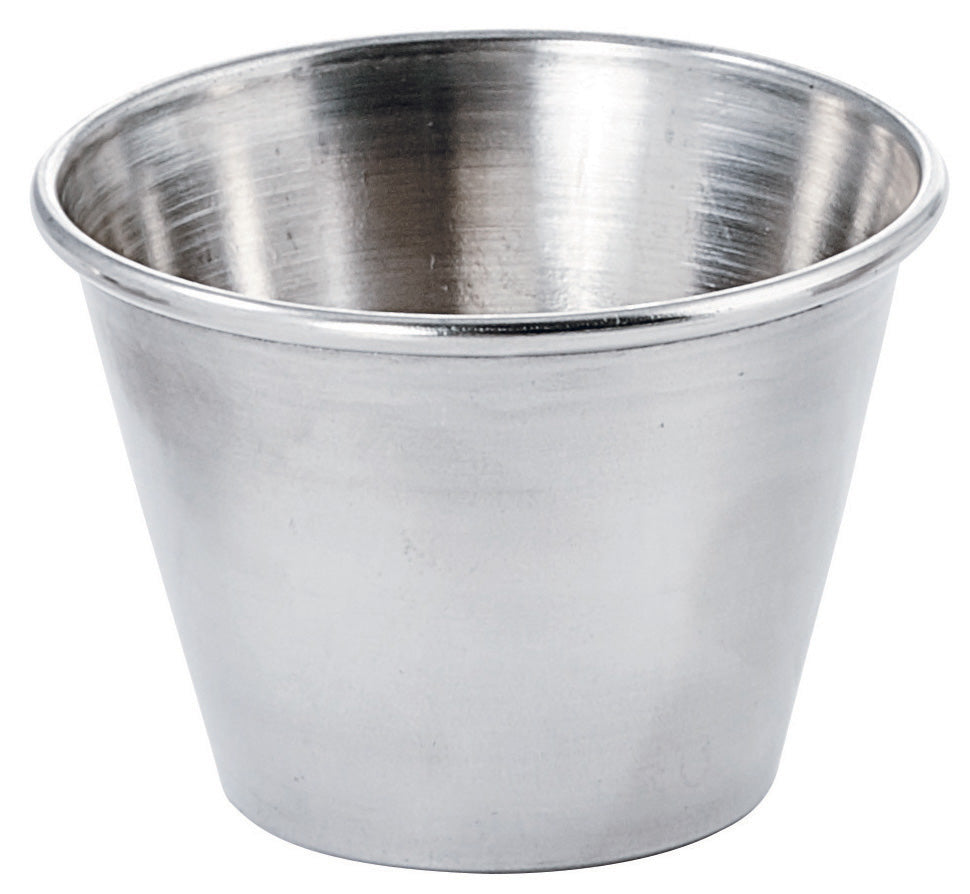 Winco SCP-25 Smooth Stainless Steel Round Sauce Cup 2-1/2 oz. - 144/Case