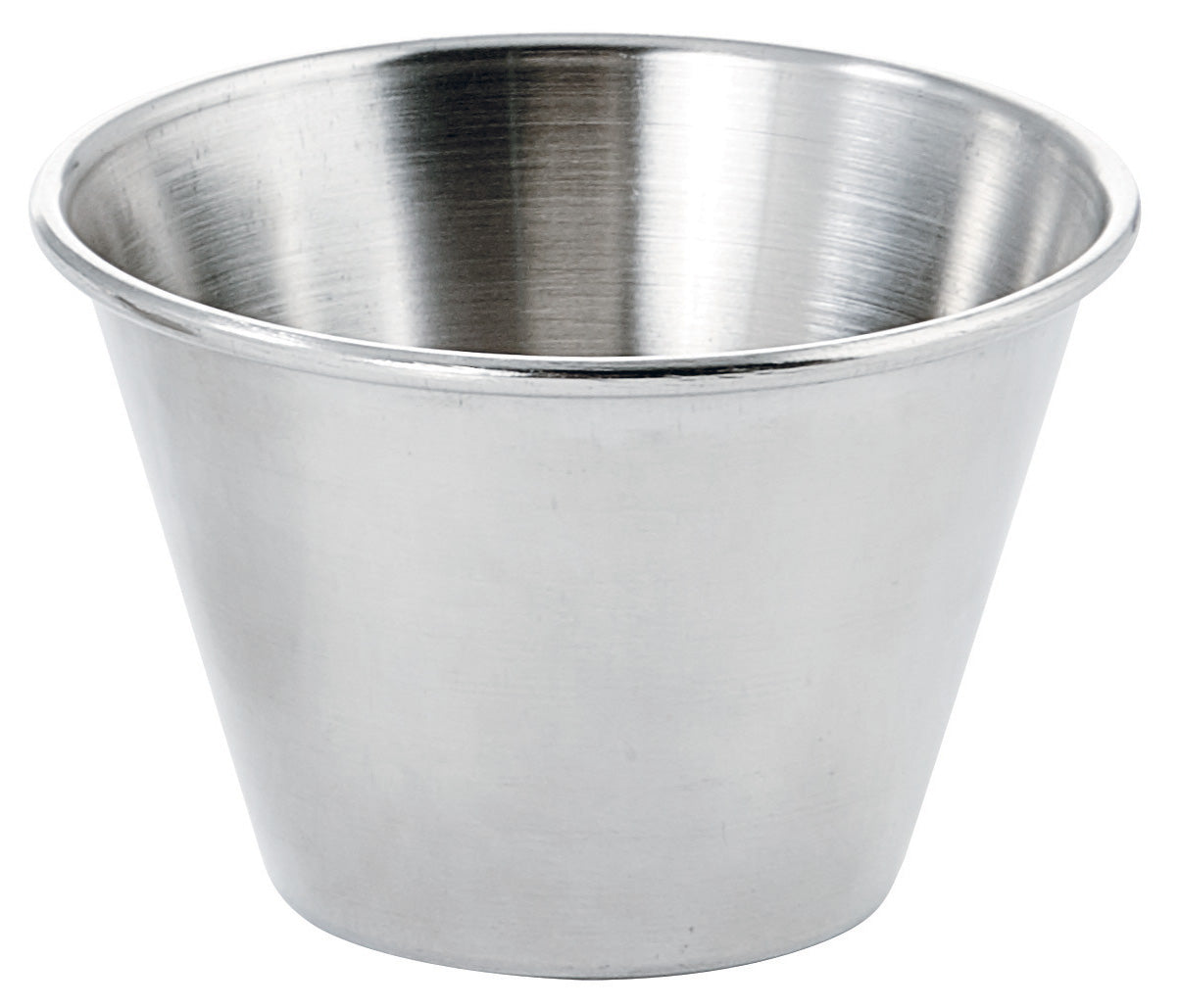 Winco SCP-40 Smooth Stainless Steel Round Sauce Cup 4 oz. - 144/Case