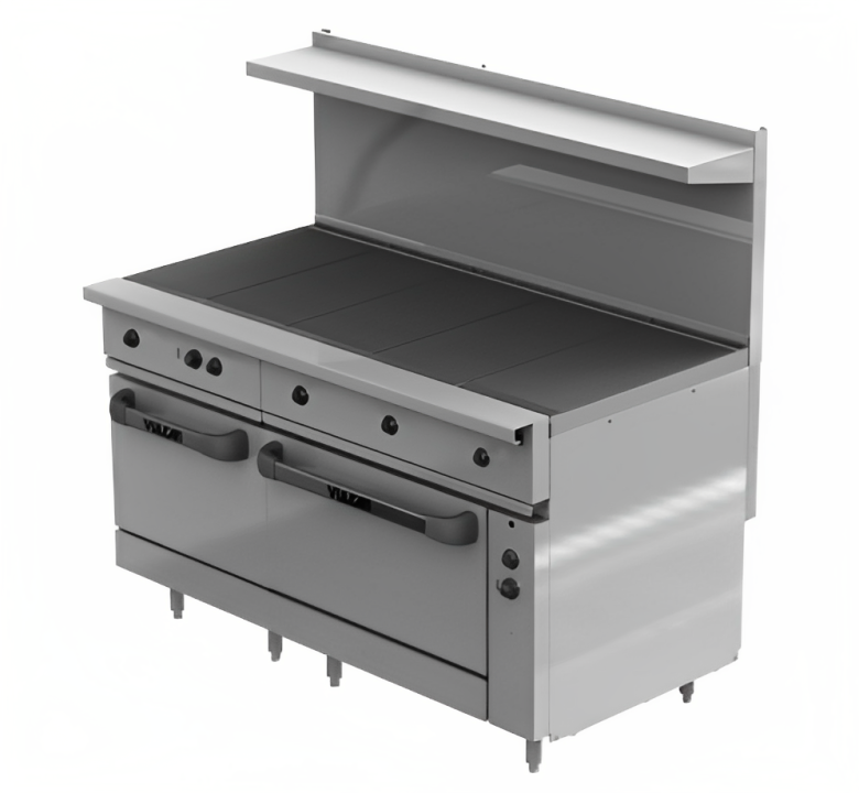 Vulcan EV60-SS-5HT-208 Endurance Electric Range Five Hot Tops 60" w/ One Oversized Oven & One Standard Oven 60" - 240V