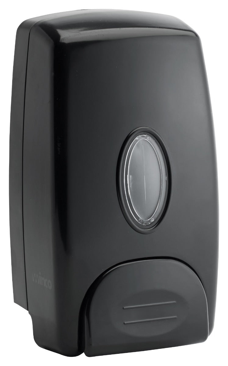 Winco SD-100K Wall Mount Manual Soap Dispenser 1 liter - Black