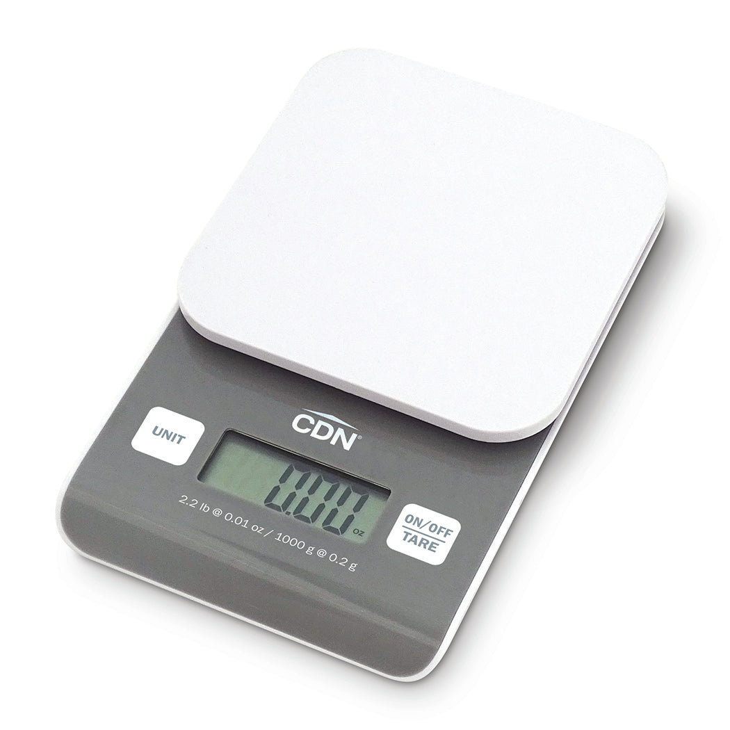 CDN SD0202 Digital High Precision Portion Control Scale 4-7/16"W x 7-1/8"D x 1"H - 2.2 lb./Capacity