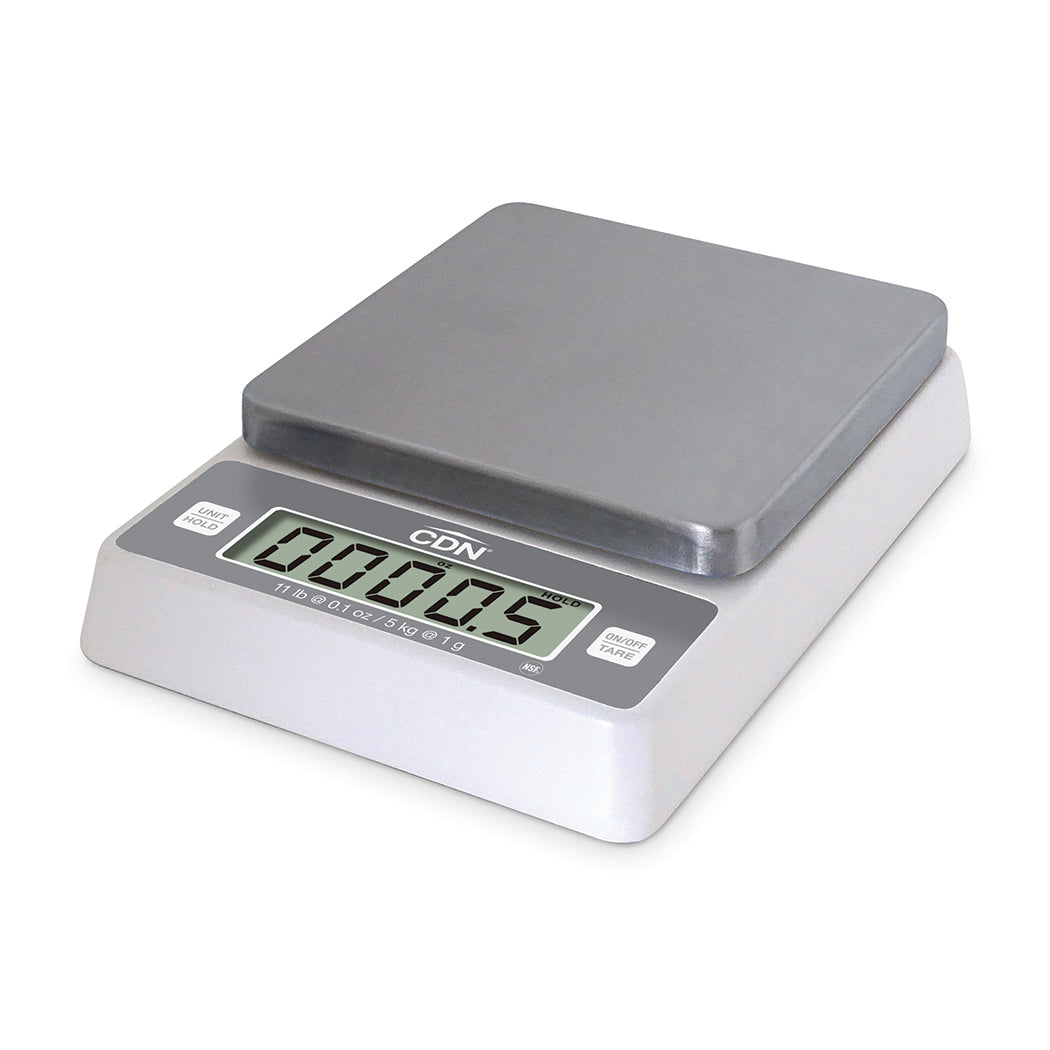 CDN SD1114 Digital Portion Control Scale 7-7/8"W x 5-7/8"D x 1-3/4"H - 11 lb./Capacity