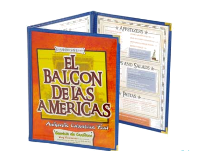 Menu Solutions SE330C-BU Triple Panel 6-View Fold-Over Menu Cover 8-1/2" x 11" - Burgundy