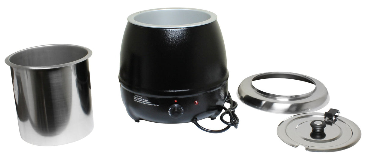 Thunder Group SEJ35000C Countertop Electric Soup Warmer with Adjustable Temperature Controls 10-1/2 qt. - 120V