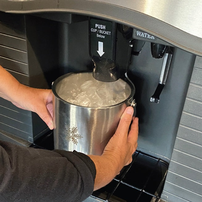 Manitowoc SFA292 Floor Model Touchless Lever Hotel / Vending Ice Dispenser with Built-In Water Valve 30" - 180 lb. Capacity