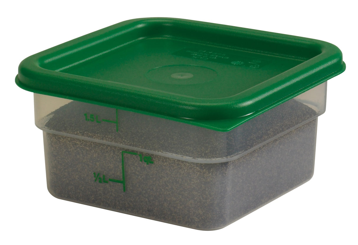 Cambro SFC2452 CamSquare Food Container Lid for 2 & 4 qt - Kelly Green