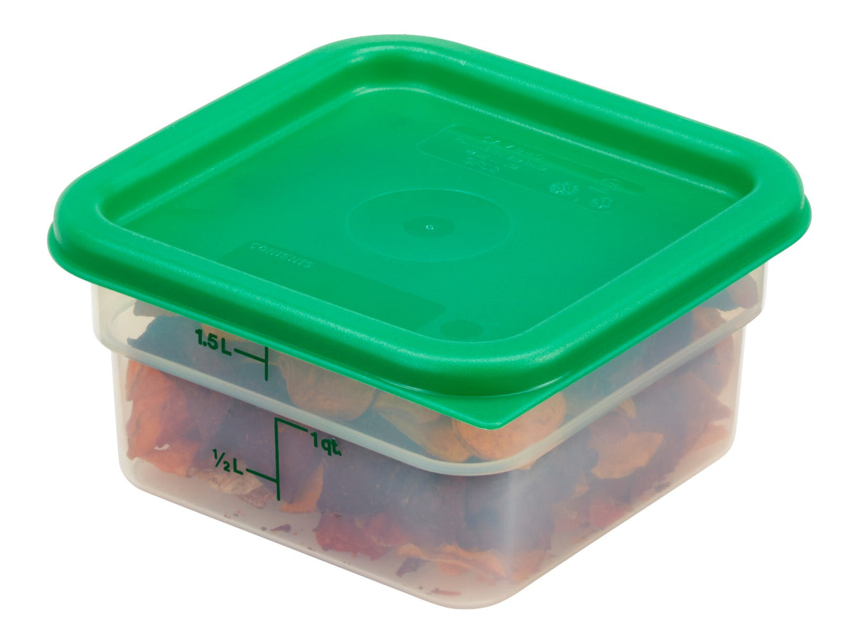 Cambro SFC2452 CamSquare Food Container Lid for 2 & 4 qt - Kelly Green