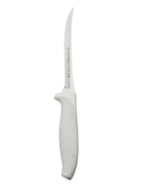 Dexter Russell SGL155NSC-PCP 5 1/2" Utility Knife w/ Polypropylene White Handle, Carbon Steel - 6ea/Case