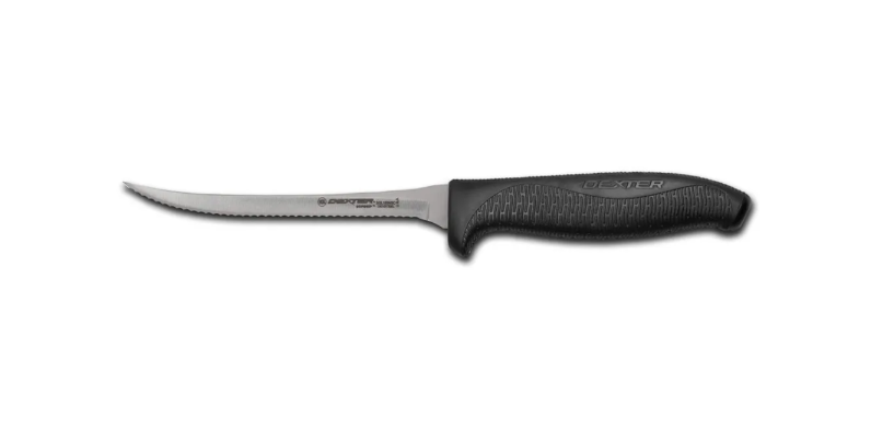 Dexter Russell SGL155NSCB-PCP 24303B 5 1/2" SofGrip™ Utility Knife w/ Black Handle, Carbon Steel - 6ea/Case