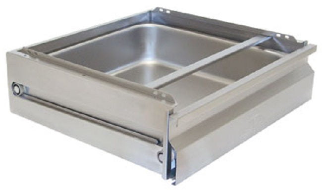 Advance Tabco SHD-2020 Stainless Steel Heavy Duty Self-Closing Integral Slide Drawer with 20" x 20" x 5" Deep Drawer Pan Insert