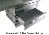 Advance Tabco SHD-2020 Stainless Steel Heavy Duty Self-Closing Integral Slide Drawer with 20" x 20" x 5" Deep Drawer Pan Insert