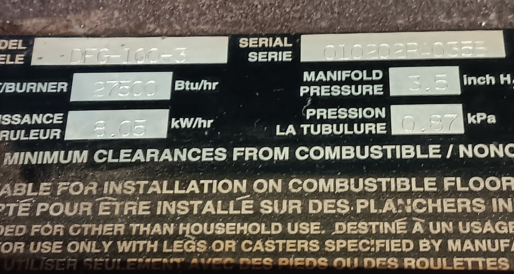 Used Restaurant Equipment - Blodgett DFG-100 DBL Double-Deck Full Size Natural Gas Convection Oven - 110,000 BTU