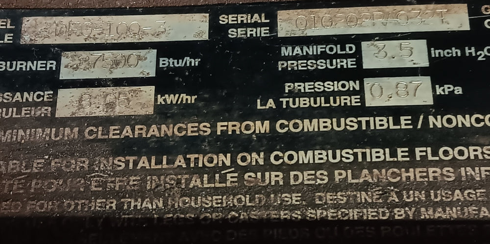 Used Restaurant Equipment - Blodgett DFG-100 DBL Double-Deck Full Size Natural Gas Convection Oven - 110,000 BTU