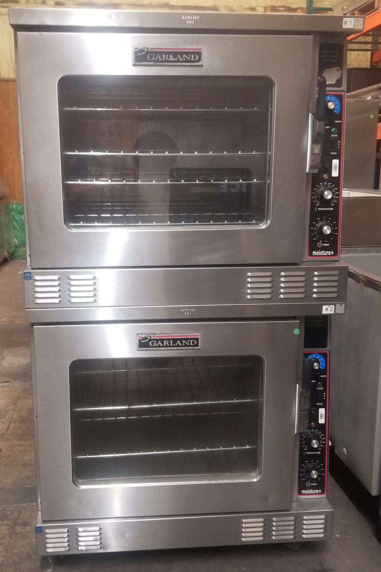 Used Restaurant Equipment - Garland MP-GD-10-S Moisture+ Double-Deck Natural Gas Convection Oven - 80,000 BTU