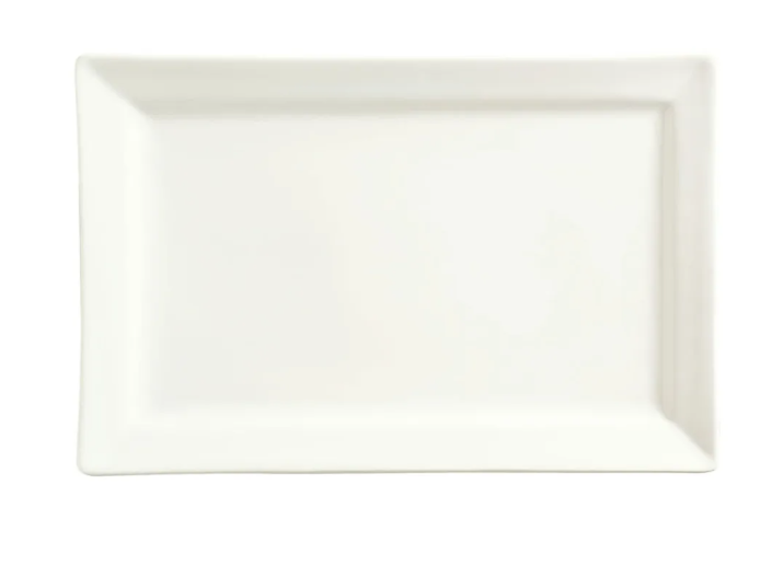 Libbey SL-26 Rectangular Porcelain Plate, 12x8", Slate
