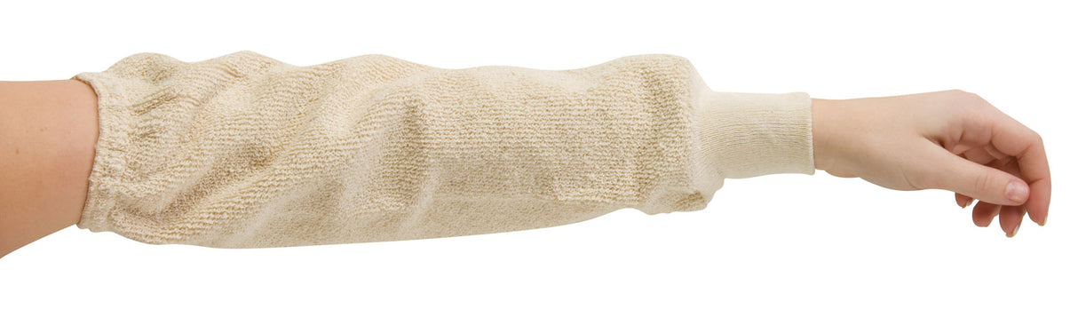 San Jamar SLWT16 Heat Resistant Terry Sleeve 18" - Natural