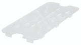 Winco SP73DS Poly-Ware Polycarbonate Food Pan Drain Shelf - 1/3 Size - Clear - 80/Case