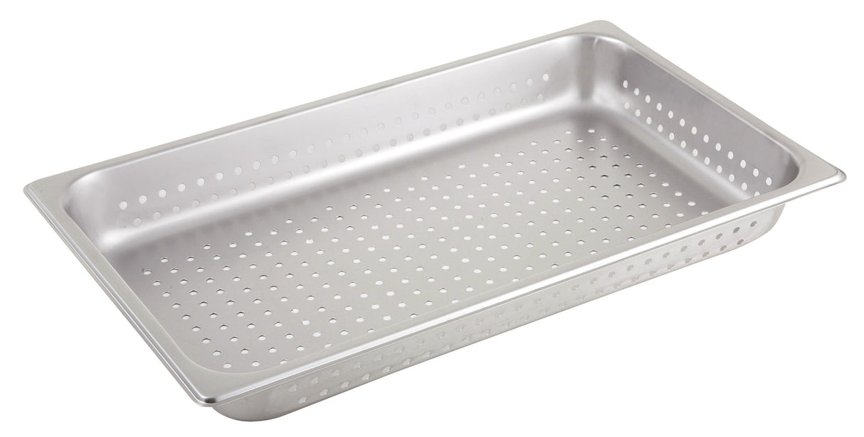 Winco SPFP2 Standard-Weight 25 ga. Stainless Steel Perforated Steam Table Food Pan 2-1/2" Deep - Full Size