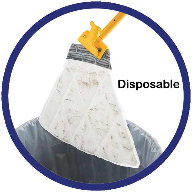 Rubbermaid 2031093 Spill Mop Kit with Mop Handle, Mop Pads, & Storage Cabinet 13-1/4" x 24-3/5" - Gray