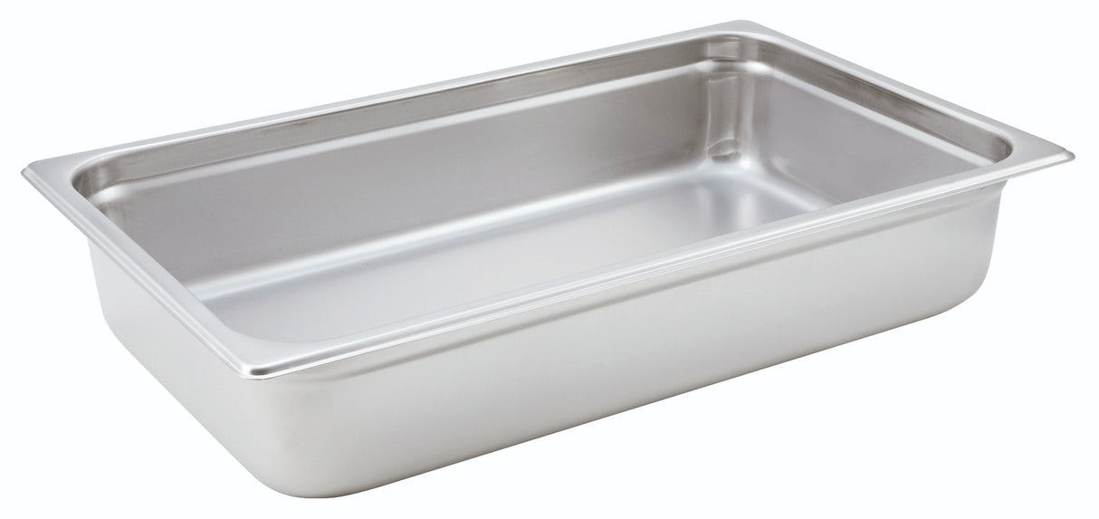 Winco SPJH-104 Heavy-Weight 22 ga. Stainless Steel Anti-Jam Steam Table Food Pan 4" Deep - Full Size