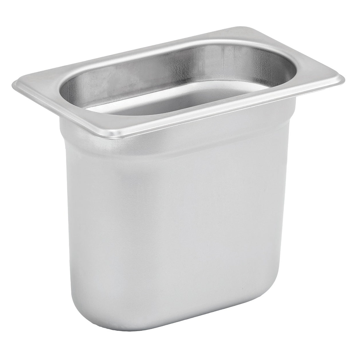 Winco SPJH-906GN Heavy-Weight 22 ga. Stainless Steel Anti-Jam Steam Table Food Pan 6" Deep - 1/9 Size - 12/Case