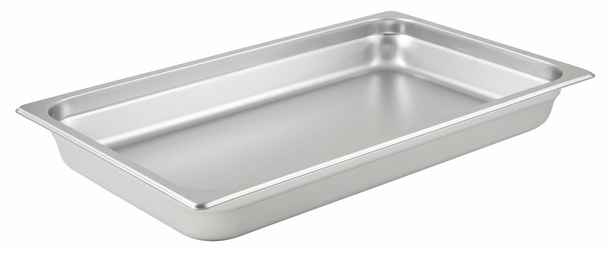 Winco SPJL-102 Standard-Weight 25 ga. Stainless Steel Anti-Jam Steam Table Food Pan 2-1/2" Deep - Full Size