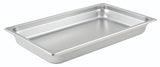 Winco SPJL-102 Standard-Weight 25 ga. Stainless Steel Anti-Jam Steam Table Food Pan 2-1/2" Deep - Full Size