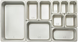 Winco SPJL-204 Standard-Weight 25 ga. Stainless Steel Anti-Jam Steam Table Food Pan 4" Deep - 1/2 Size - 24/Case