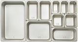 Winco SPJL-304 Standard-Weight 25 ga. Stainless Steel Anti-Jam Steam Table Food Pan 4" Deep - 1/3 Size - 12/Case