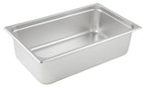 Winco SPJM-106 Heavy-Weight 24 ga. Stainless Steel Anti-Jam Steam Table Food Pan 6" Deep - Full Size