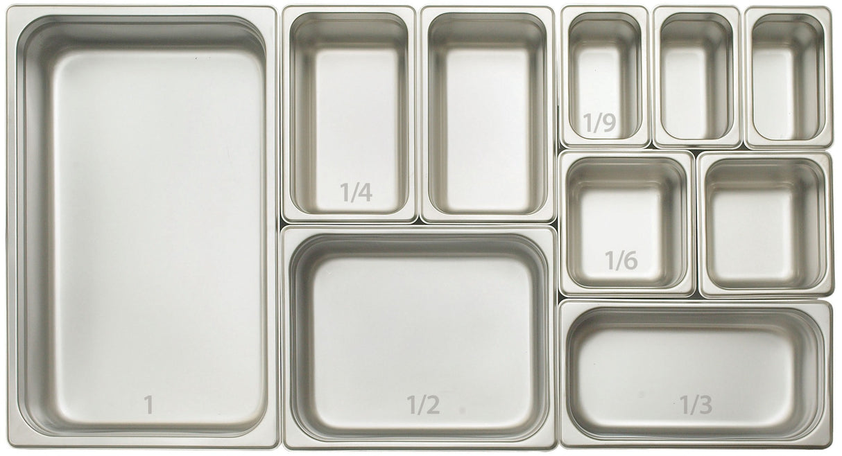 Winco SPJM-106 Heavy-Weight 24 ga. Stainless Steel Anti-Jam Steam Table Food Pan 6" Deep - Full Size