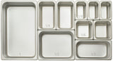 Winco SPJM-204 Heavy-Weight 24 ga. Stainless Steel Anti-Jam Steam Table Food Pan 4" Deep - 1/2 Size - 24/Case