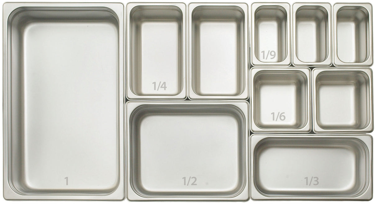 Winco SPJM-306 Heavy-Weight 24 ga. Stainless Steel Anti-Jam Steam Table Food Pan 6" Deep - 1/3 Size