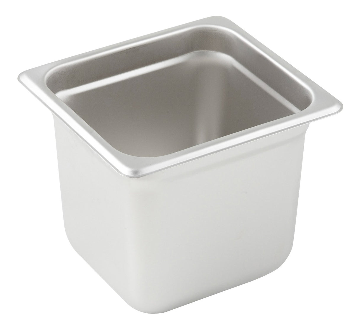 Winco SPJM-606 Heavy-Weight 24 ga. Stainless Steel Anti-Jam Steam Table Food Pan 6" Deep - 1/6 Size - 48/Case