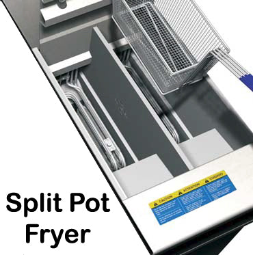 Pitco SE14T-SSTC Solstice Split Spot Electric Floor Fryer w/ Solid State Controls 40-50 lbs./cap. - 208v/3-ph, 17kW