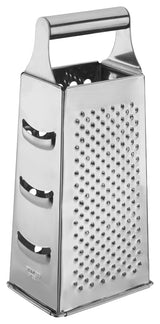 Winco SQG-1 Stainless Steel 4-Sided Tapered Box Grater with Handle 4 x 3 x 9" - 12/Case
