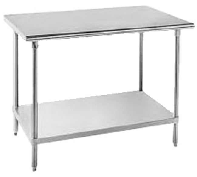 Advance Tabco SS-247 Stainless Steel Work Table with Adjustable Undershelf 84" x 24"
