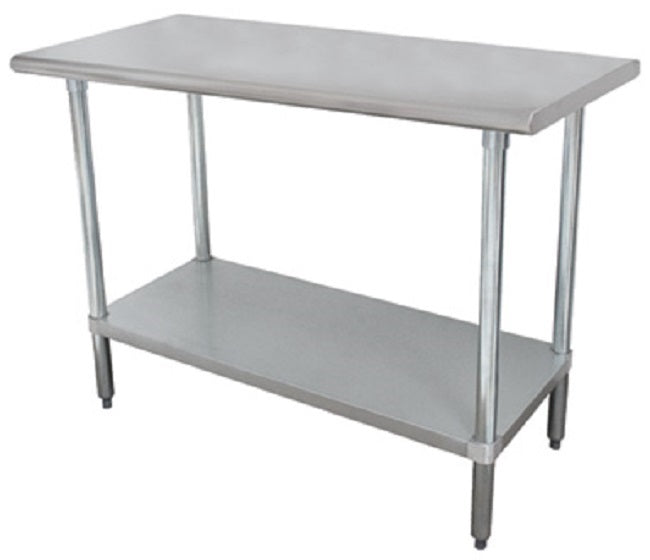 Advance Tabco SS-300 Stainless Steel Work Table with Adjustable Undershelf 30" x 30"
