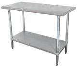 Advance Tabco SS-364 Stainless Steel Work Table with Adjustable Undershelf 48" x 36"