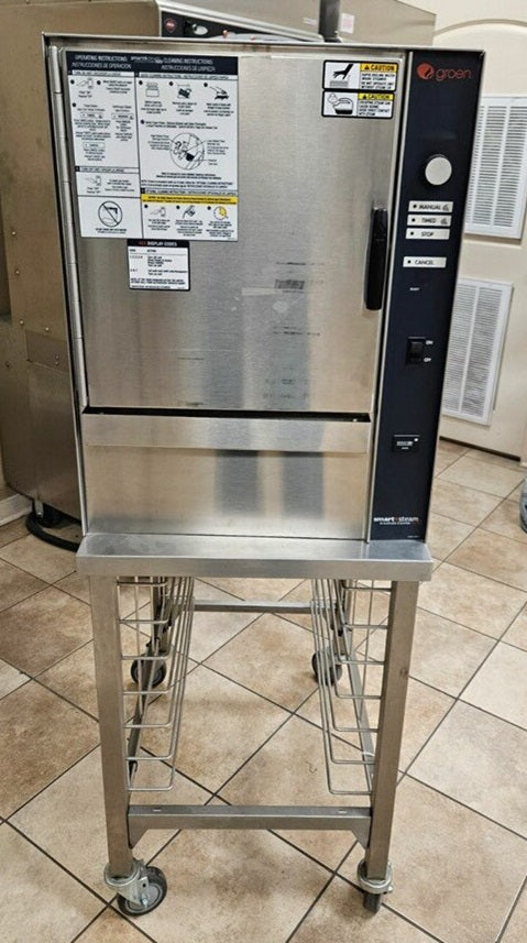 Clearance Groen SSB-5G (GSSP-BL-5GS) Countertop Gas Convection Steamer - 5 Pan - 58,000 BTU