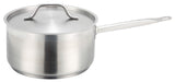 Winco SSSP-4 Premium Stainless Steel Induction Sauce Pan with Cover 4-1/2 qt.